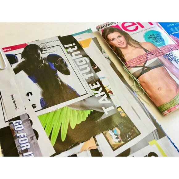 Fitness Junk Journal Writing Kit Blank Smash Book Handmade Ephemera Included u - Picture 7 of 12